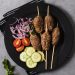 delicious arabic fast food skewers veggies